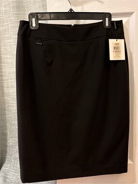 Calvin Klein Black Tailored Pencil Skirt